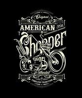 American choppers enthusiast vintage vector t-shirt design