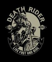 Death rider vintage vector t-shirt design