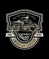 legendary rider vintage vector t-shirt design
