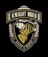 Knight road vintage vector t-shirt design