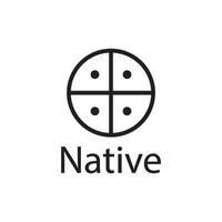 nativo religioso símbolo icono vector