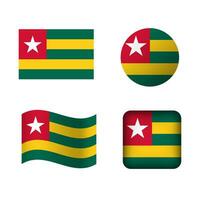 Vector Togo National Flag Icons Set