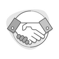 Seal Partnerships with a Collaborative Handshake Icon. Editable Stroke Icon. vector