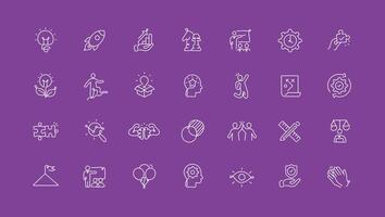 Creative Business Solutions Icon Set for Innovative Team Management vector