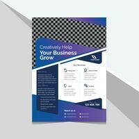 Abstract Blue Modern Business Flyer vector