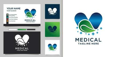 Medical health logo design templates unique concept with creative Premium Vector