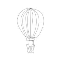 balloon one line art photocall  isolated on white vector