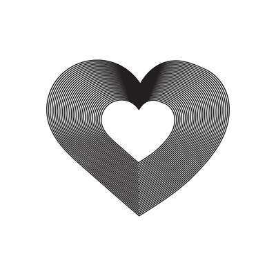 Silver Metal Heart Shape Vector Illustration Royalty Free SVG