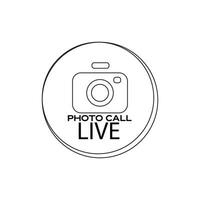 photocall live streaming line art design vector