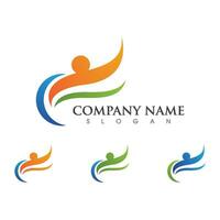 Human character logo sign vector