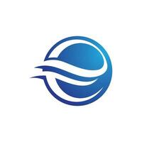 Water wave icon vector