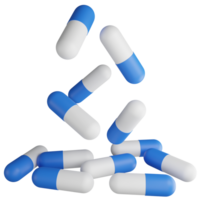 faller piller kapsel ClipArt platt design ikon isolerat på transparent bakgrund, 3d framställa medicin och hälsa begrepp png