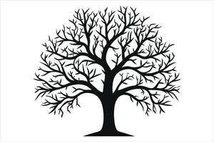Black Tree Clipart Silhouette Vector Cutting  and Silhouette Vector