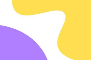 minimalista resumen fondo, ondulado formas suave amarillo, blanco, púrpura pastel color. vector ilustración