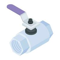 Plumbing Pipework Isometric Icon vector