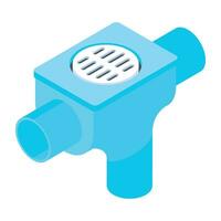 Plumbing Items Isometric Icon vector