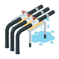 Plumbing Supplies Isometric Icon vector