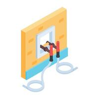 Plumbing Pipework Isometric Icon vector