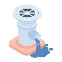 Plumbing Items Isometric Icon vector