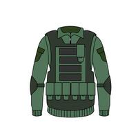 Tactical clothing template with a vest. Vest design for military operations vector