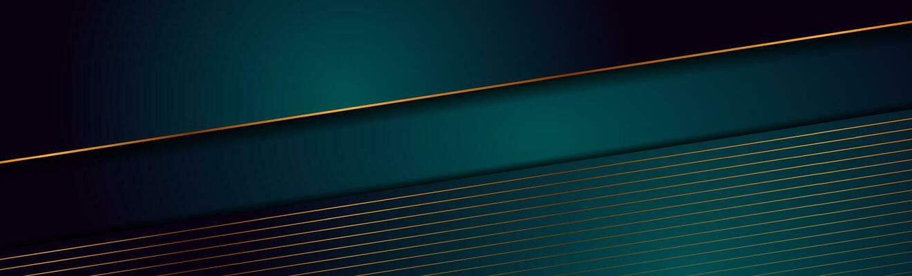 Dark blue and golden abstract tech geometric background
