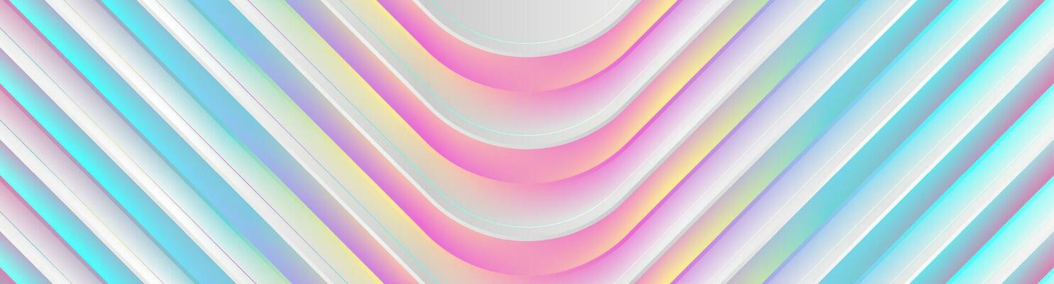 Holographic stripes geometric abstract tech background