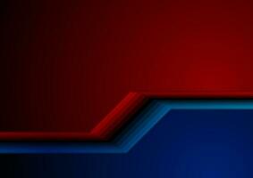 Dark blue and red technology geometric abstract background vector