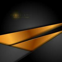 Abstract corporate black and golden concept art background vector