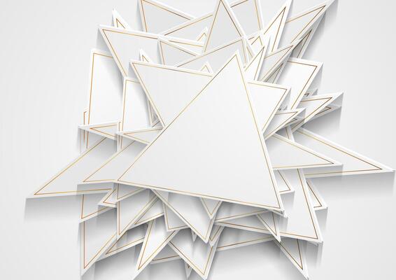 Grey and golden tech abstract low poly background