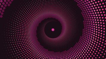 Abstract spiral dotted vortex shape purple color background. vector