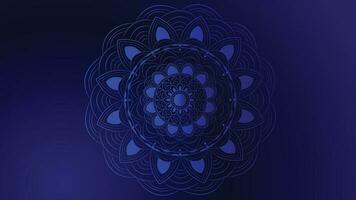 Abstract creative round spiral Mandala in dark background vector
