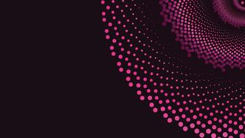 Abstract spiral dotted vortex shape purple color background. vector