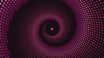 Abstract spiral dotted vortex shape purple color background. vector