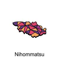 mapa ciudad de nihommatsu diseño, alto detallado vector mapa - Japón vector diseño plantilla, adecuado para tu empresa