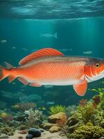 pescado en acuario ai generativo foto