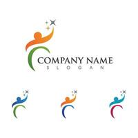 Human character logo sign vector