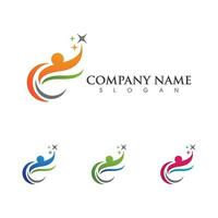 Human character logo sign vector