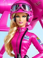 Barbie en piloto vestir ai generativo foto