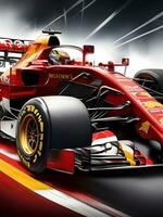 Formula One Car Wallpaper for mobile screen AI Generative photo