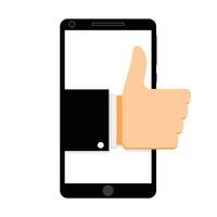 Like social network smartphone. Like mobile, network message, communication phone. Vector illustration