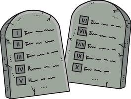 Christian Ten Commandments Tablets Clipart vector