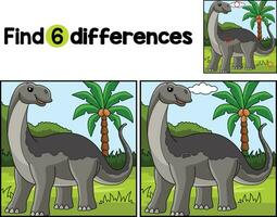 Jobaria Dinosaur Find The Differences vector