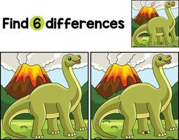 Carnotaurus Dinosaur Find The Differences vector