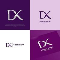 DK Initial Modern Typography Emblem Logo Template for Business vector