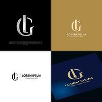 Logo Initial LG Lettering Typography Modern vector