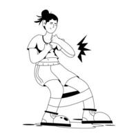 Trendy Resistance Exercise vector