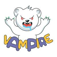 Trendy Vampire Teddy vector
