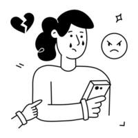Trendy Cyberbullying Concepts vector