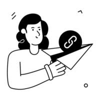 Trendy Send Link vector