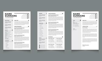 Clean and Creative Resume Layout Design vector